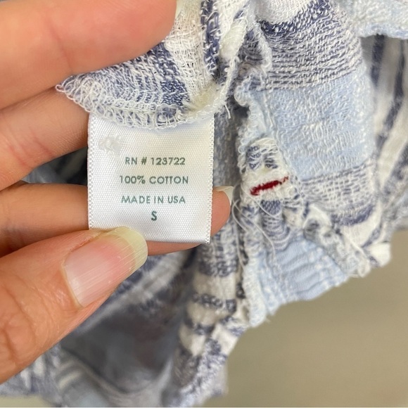 XIRENA Blue Striped Gauzy Long Sleeve Swim Cover Up Tunic‎ Size Small - Picture 9 of 10